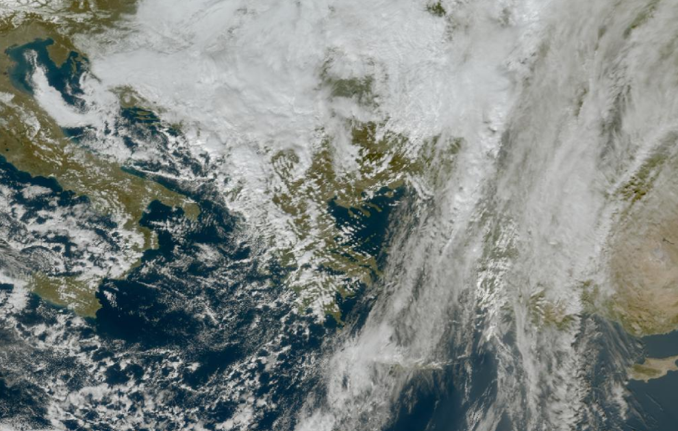 Τελευταία δορυφορική εικόνα νεφοκάλυψης