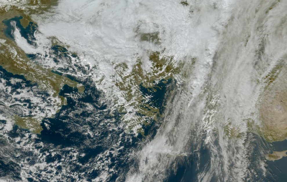 Τελευταία δορυφορική εικόνα νεφοκάλυψης