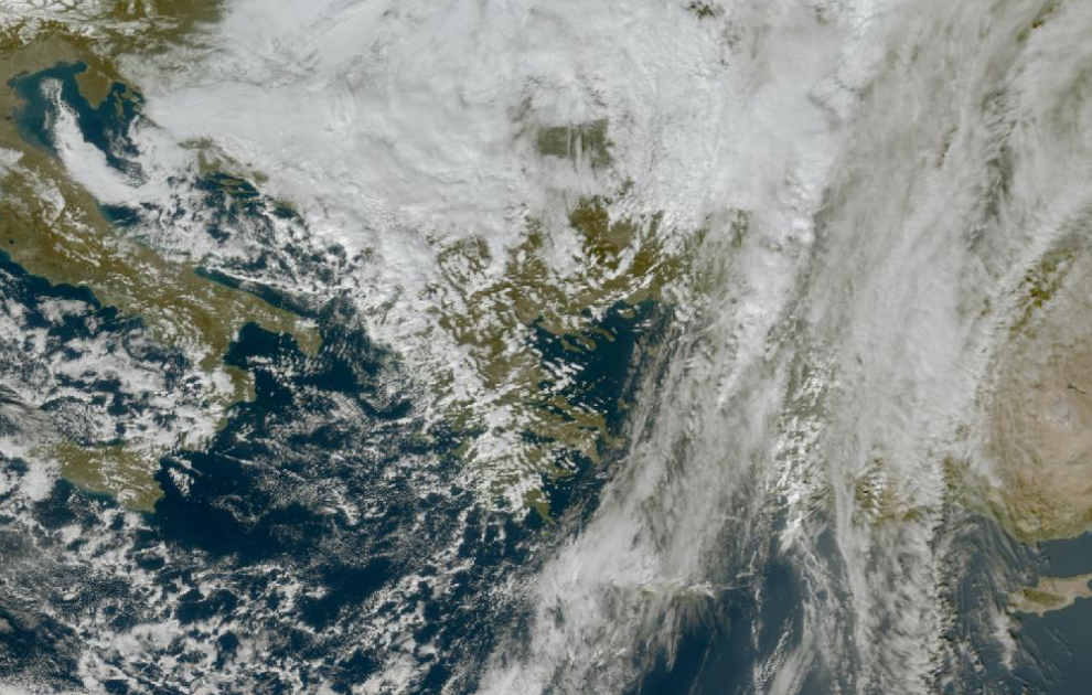 Τελευταία δορυφορική εικόνα νεφοκάλυψης