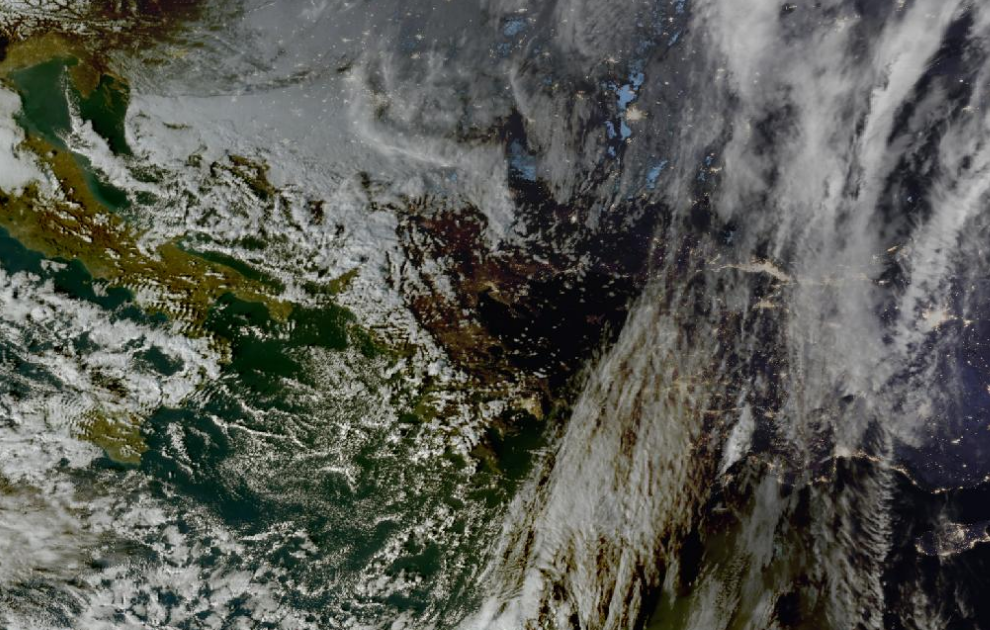 Τελευταία δορυφορική εικόνα νεφοκάλυψης