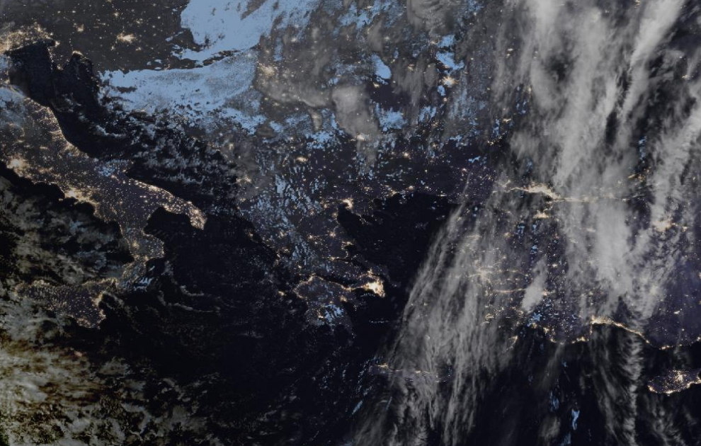 Τελευταία δορυφορική εικόνα νεφοκάλυψης