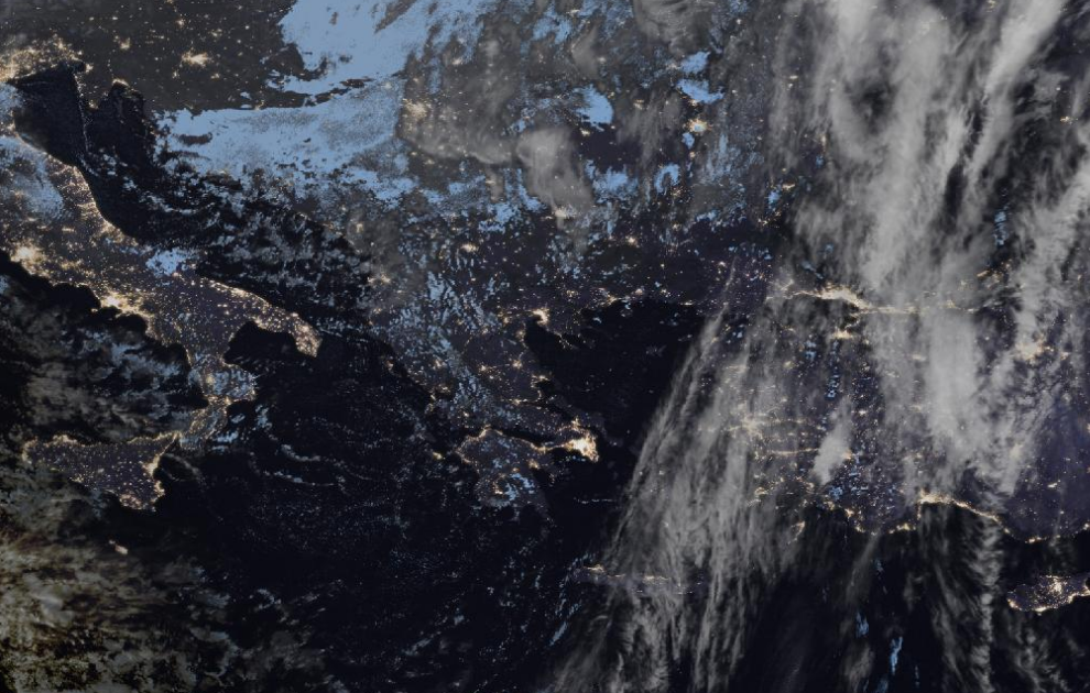 Τελευταία δορυφορική εικόνα νεφοκάλυψης