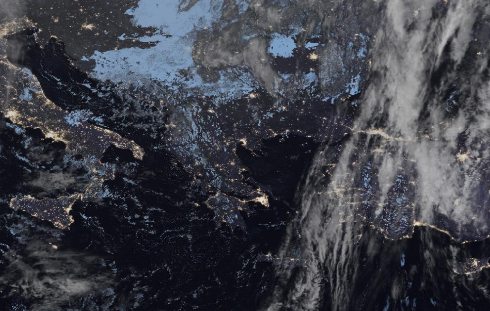 Τελευταία δορυφορική εικόνα νεφοκάλυψης