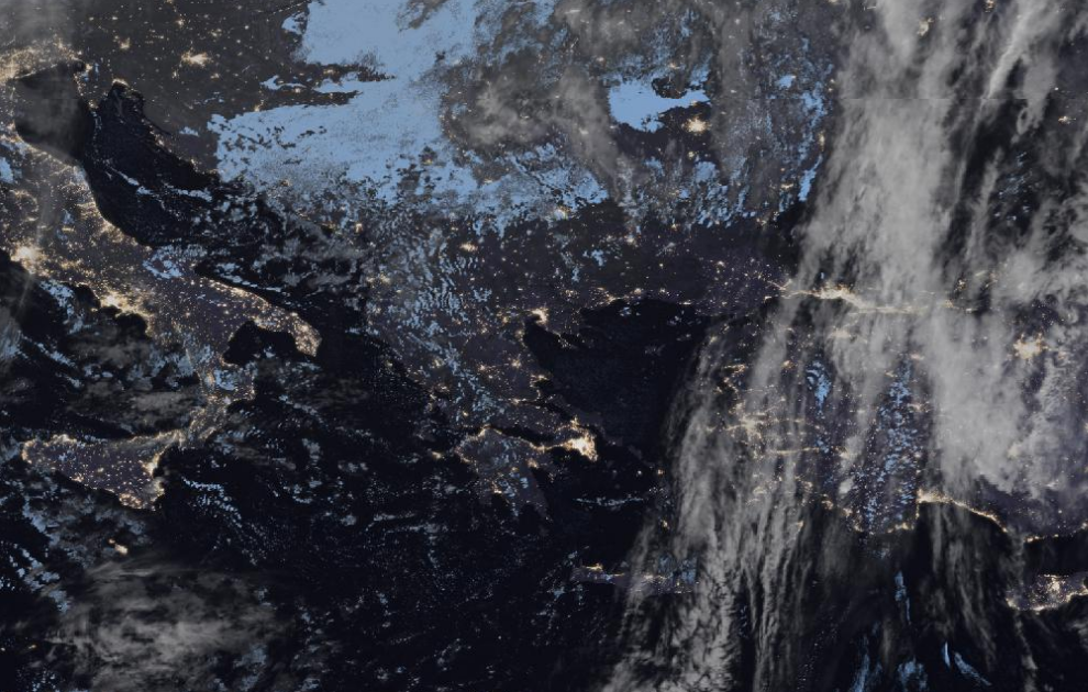 Τελευταία δορυφορική εικόνα νεφοκάλυψης