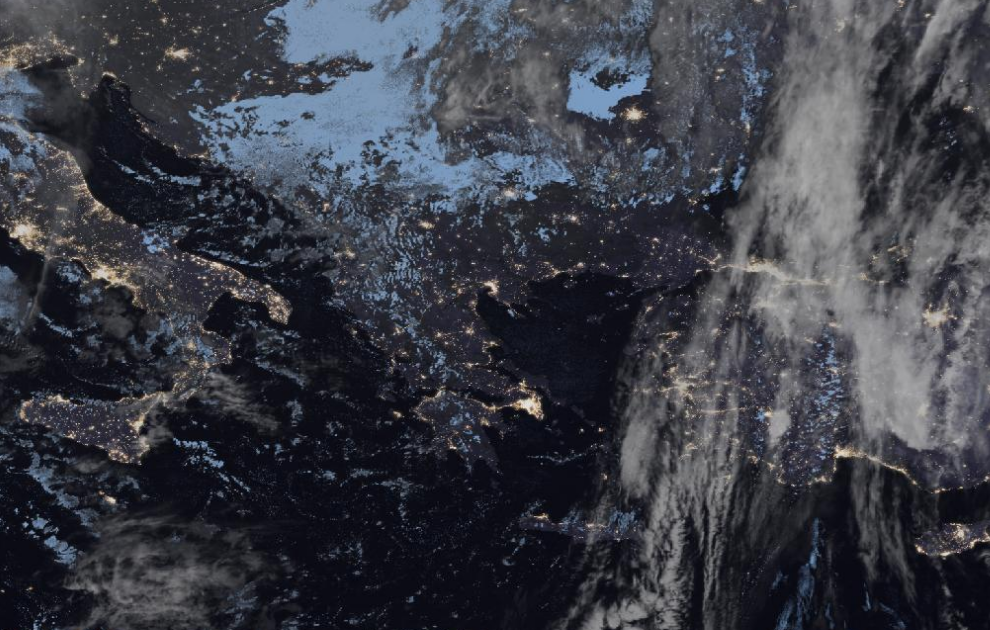 Τελευταία δορυφορική εικόνα νεφοκάλυψης