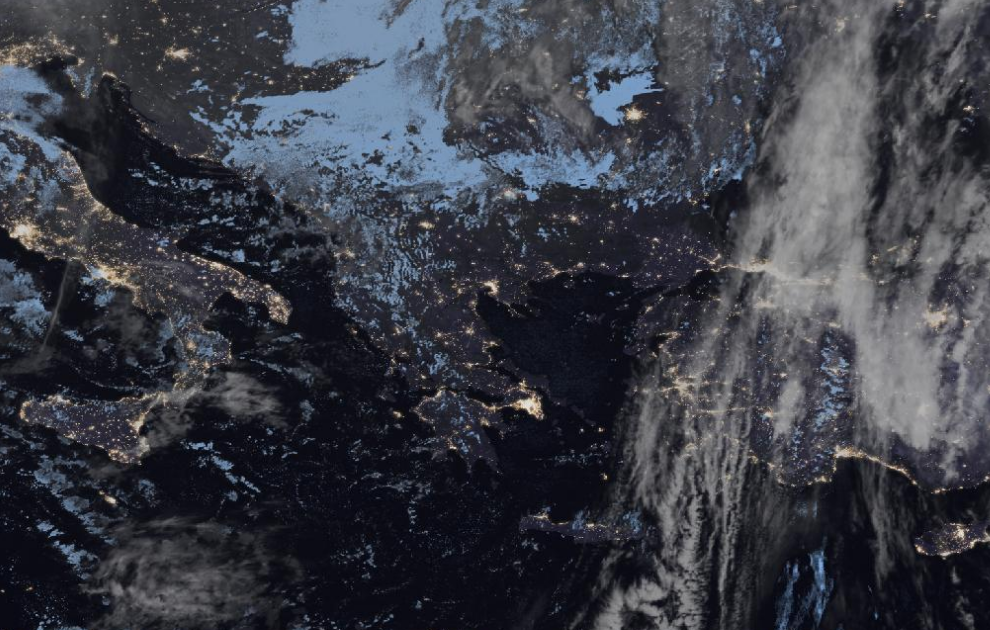 Τελευταία δορυφορική εικόνα νεφοκάλυψης