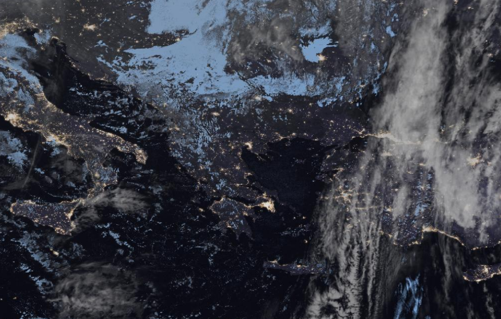 Τελευταία δορυφορική εικόνα νεφοκάλυψης