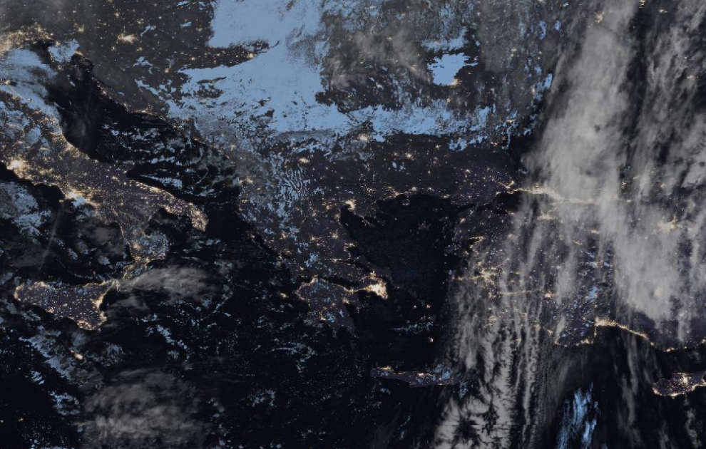 Τελευταία δορυφορική εικόνα νεφοκάλυψης