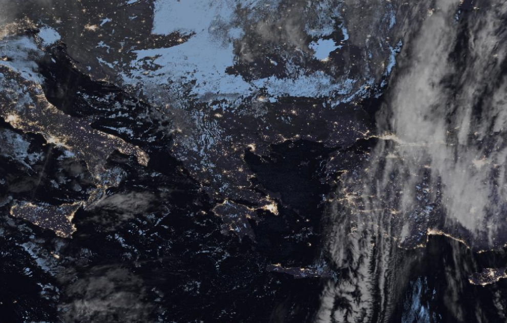 Τελευταία δορυφορική εικόνα νεφοκάλυψης