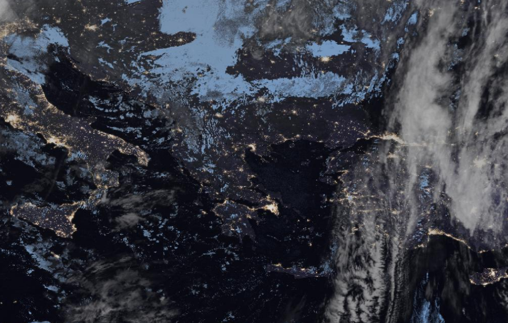 Τελευταία δορυφορική εικόνα νεφοκάλυψης