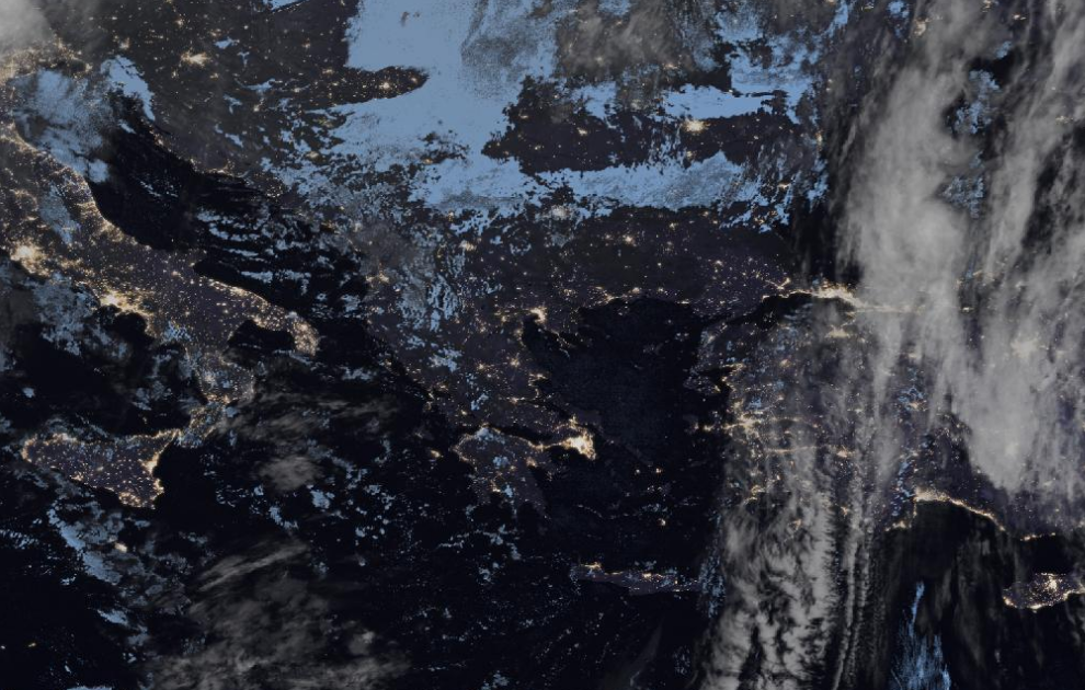 Τελευταία δορυφορική εικόνα νεφοκάλυψης