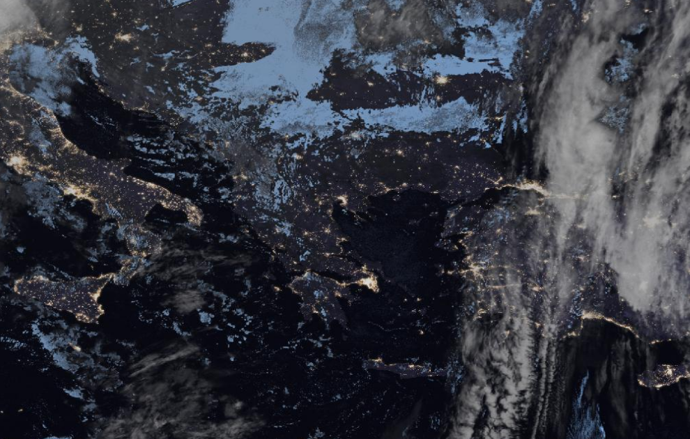 Τελευταία δορυφορική εικόνα νεφοκάλυψης