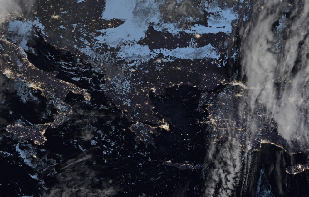 Τελευταία δορυφορική εικόνα νεφοκάλυψης