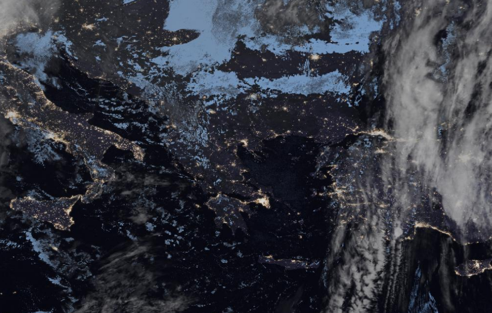 Τελευταία δορυφορική εικόνα νεφοκάλυψης