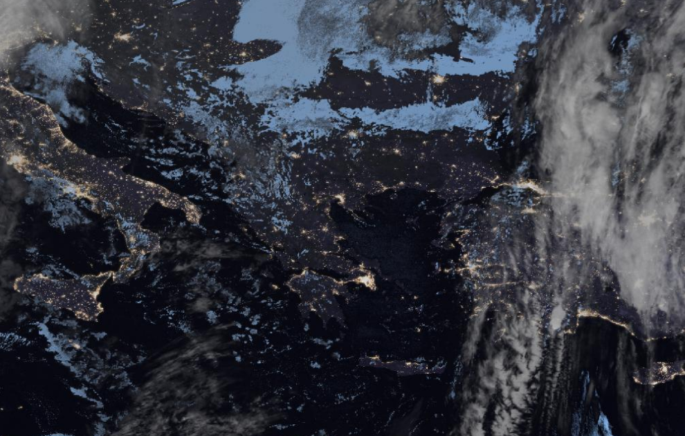 Τελευταία δορυφορική εικόνα νεφοκάλυψης