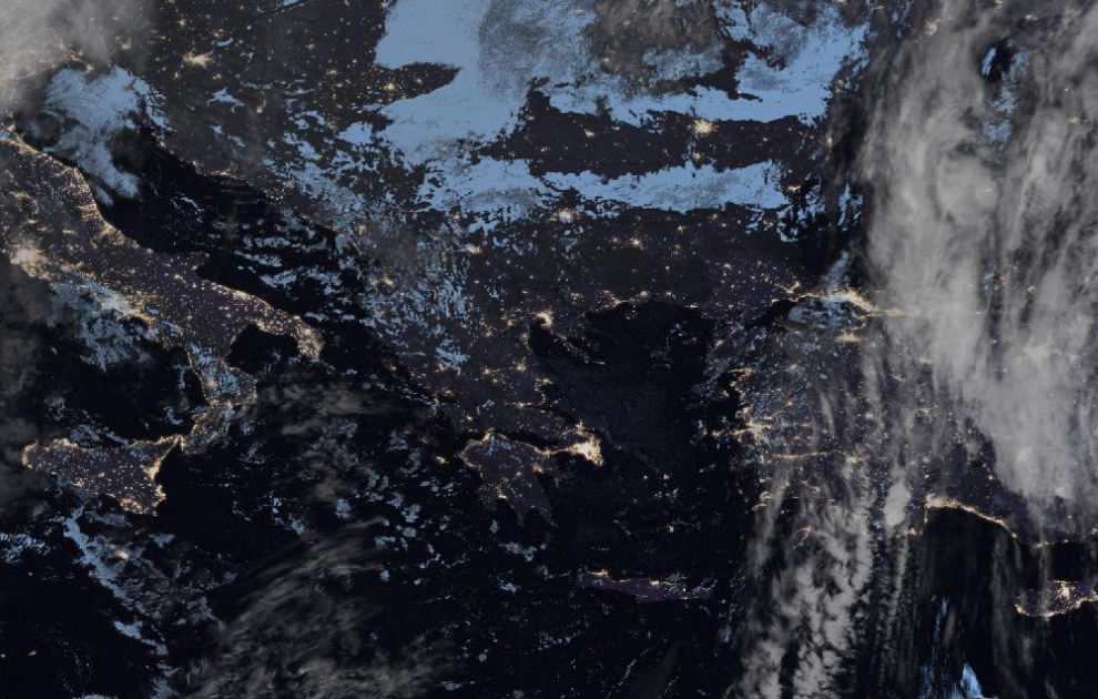 Τελευταία δορυφορική εικόνα νεφοκάλυψης