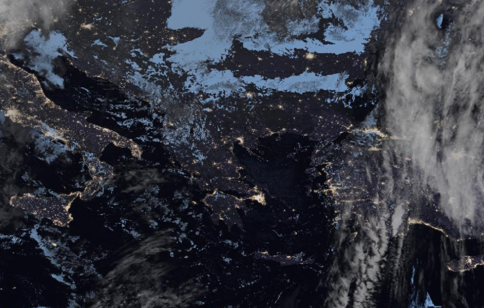 Τελευταία δορυφορική εικόνα νεφοκάλυψης