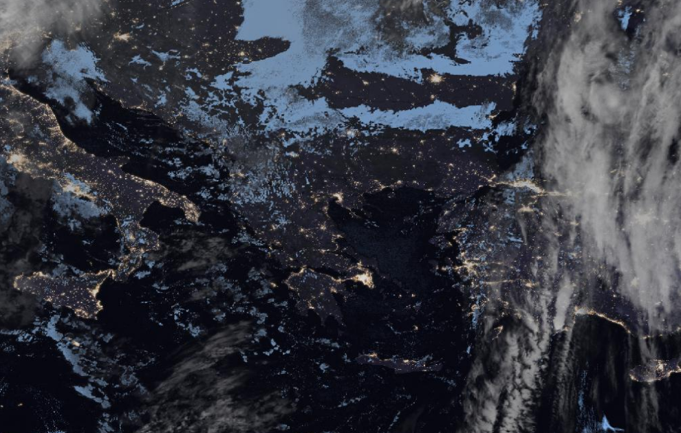 Τελευταία δορυφορική εικόνα νεφοκάλυψης