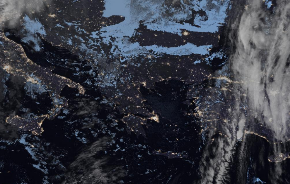 Τελευταία δορυφορική εικόνα νεφοκάλυψης