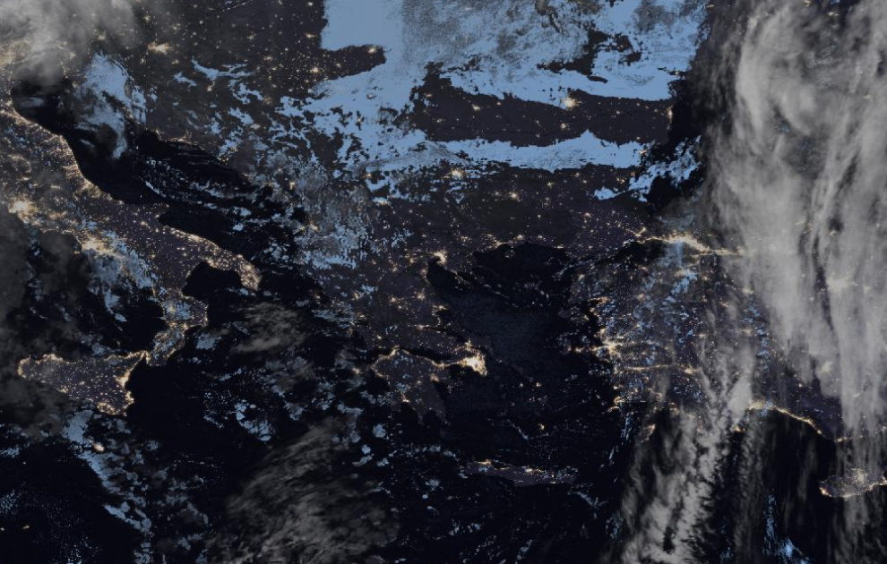 Τελευταία δορυφορική εικόνα νεφοκάλυψης