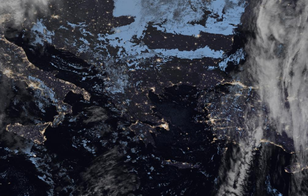 Τελευταία δορυφορική εικόνα νεφοκάλυψης