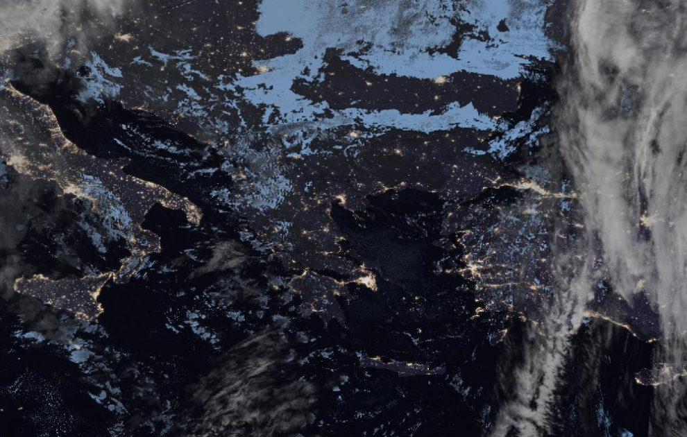 Τελευταία δορυφορική εικόνα νεφοκάλυψης