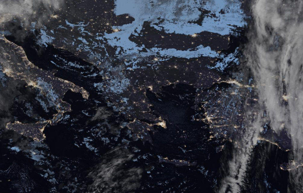 Τελευταία δορυφορική εικόνα νεφοκάλυψης