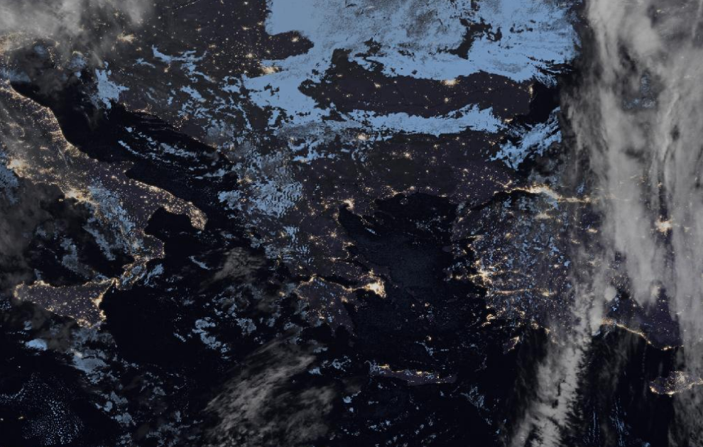 Τελευταία δορυφορική εικόνα νεφοκάλυψης