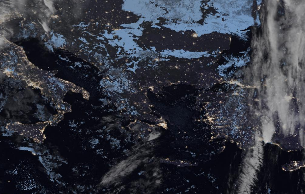 Τελευταία δορυφορική εικόνα νεφοκάλυψης