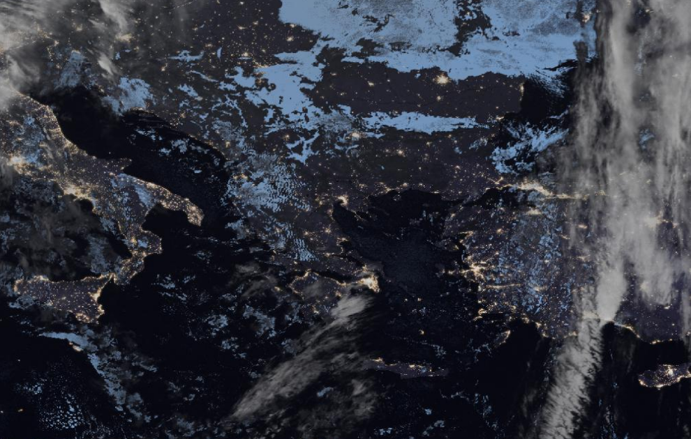 Τελευταία δορυφορική εικόνα νεφοκάλυψης