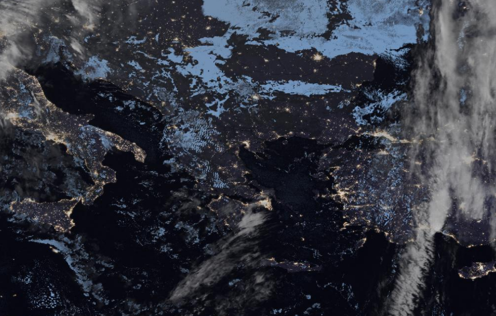 Τελευταία δορυφορική εικόνα νεφοκάλυψης