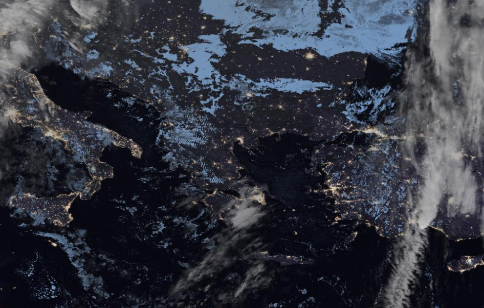 Τελευταία δορυφορική εικόνα νεφοκάλυψης