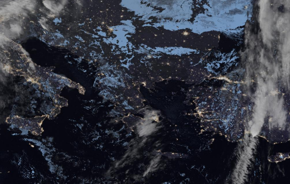 Τελευταία δορυφορική εικόνα νεφοκάλυψης