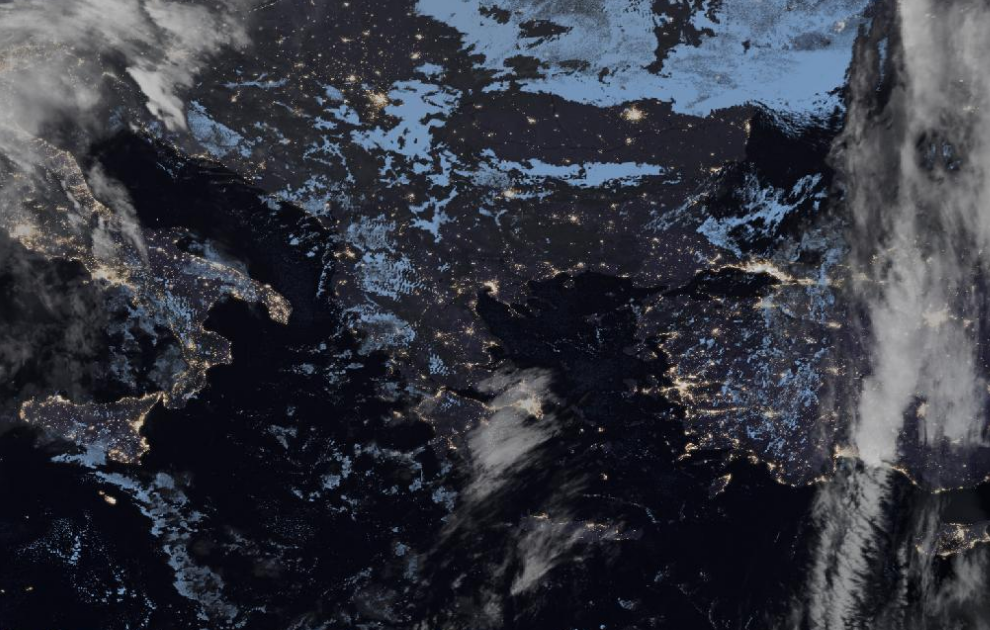 Τελευταία δορυφορική εικόνα νεφοκάλυψης