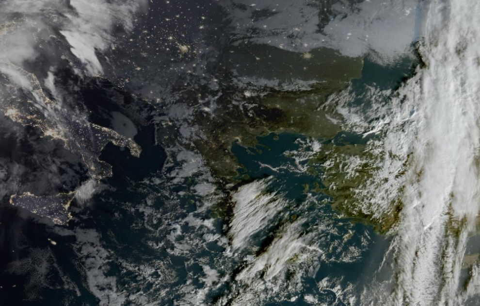 Τελευταία δορυφορική εικόνα νεφοκάλυψης