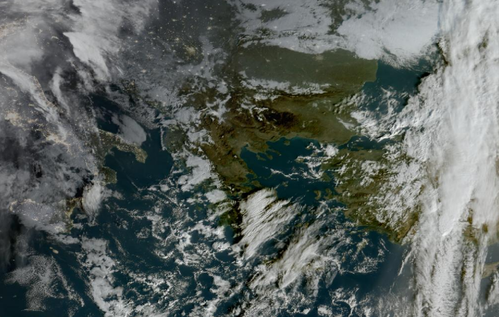 Τελευταία δορυφορική εικόνα νεφοκάλυψης