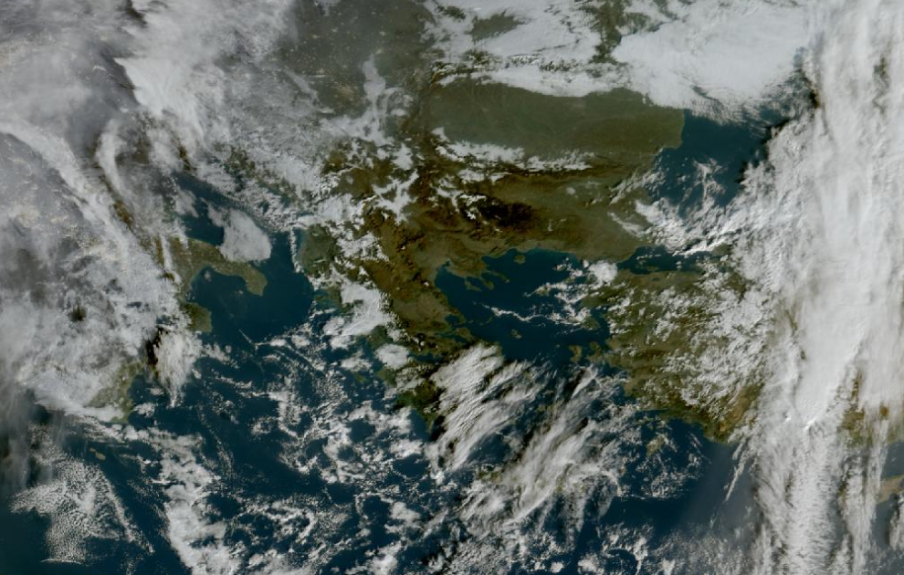 Τελευταία δορυφορική εικόνα νεφοκάλυψης