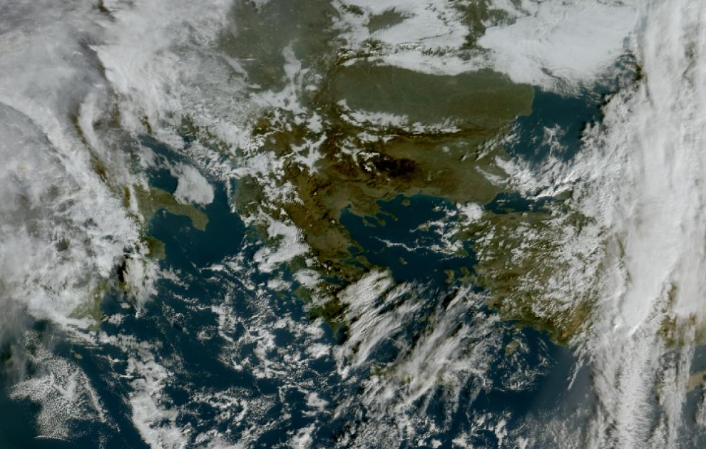 Τελευταία δορυφορική εικόνα νεφοκάλυψης