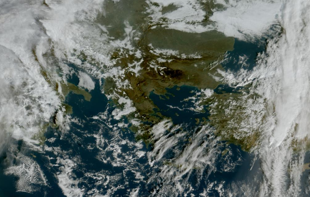 Τελευταία δορυφορική εικόνα νεφοκάλυψης