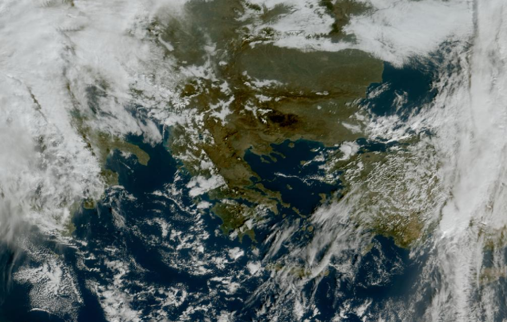 Τελευταία δορυφορική εικόνα νεφοκάλυψης