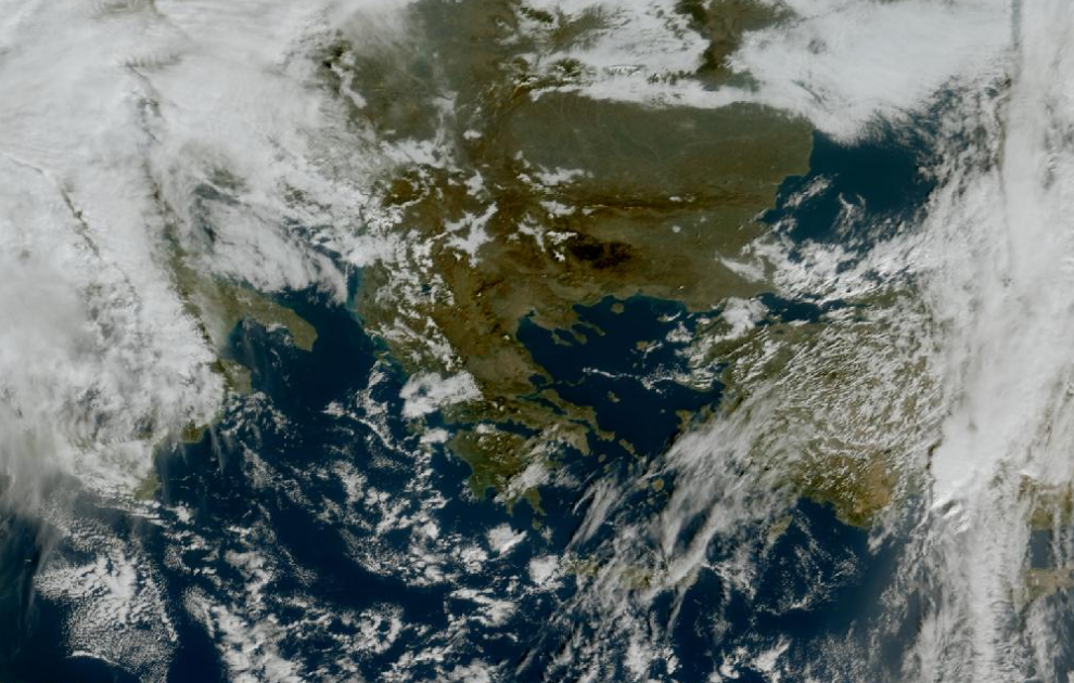 Τελευταία δορυφορική εικόνα νεφοκάλυψης