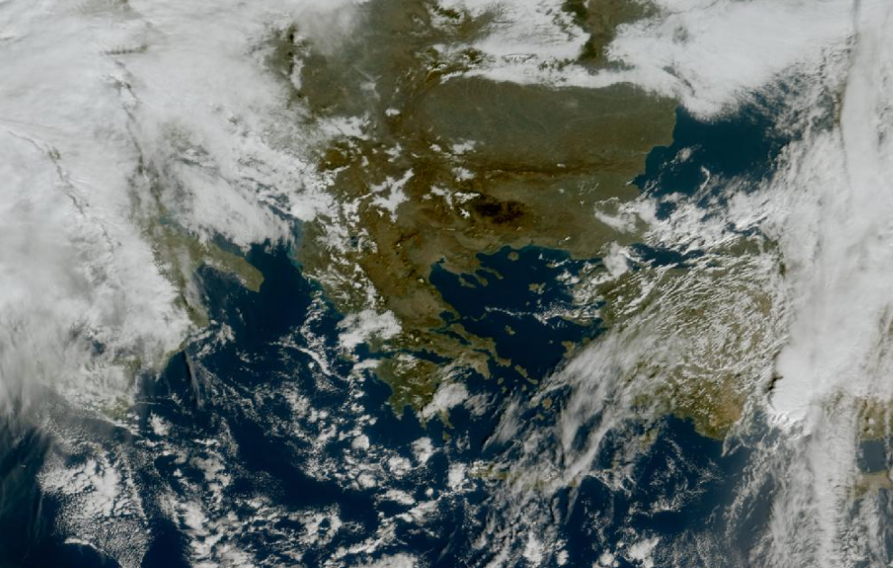 Τελευταία δορυφορική εικόνα νεφοκάλυψης