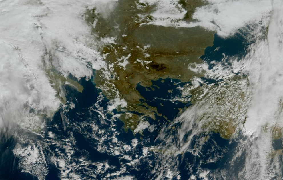 Τελευταία δορυφορική εικόνα νεφοκάλυψης