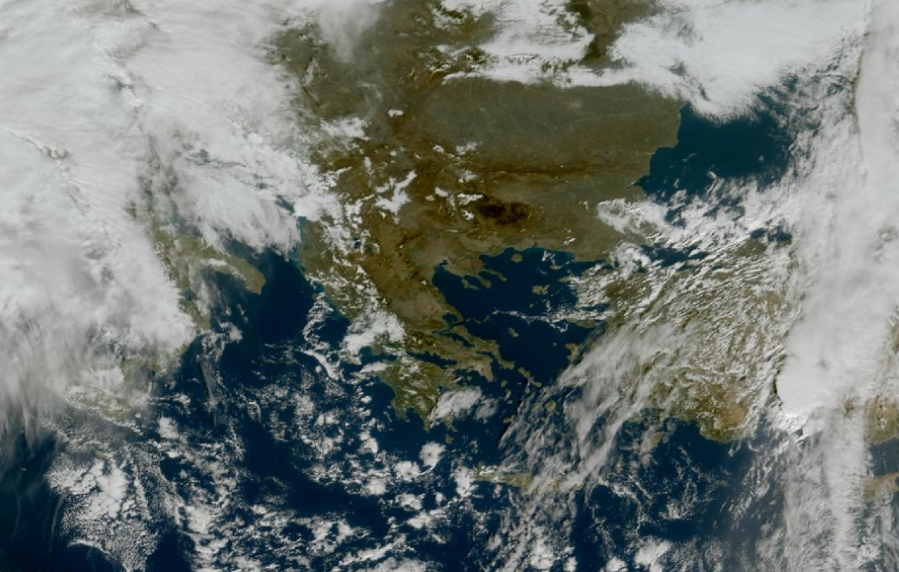 Τελευταία δορυφορική εικόνα νεφοκάλυψης