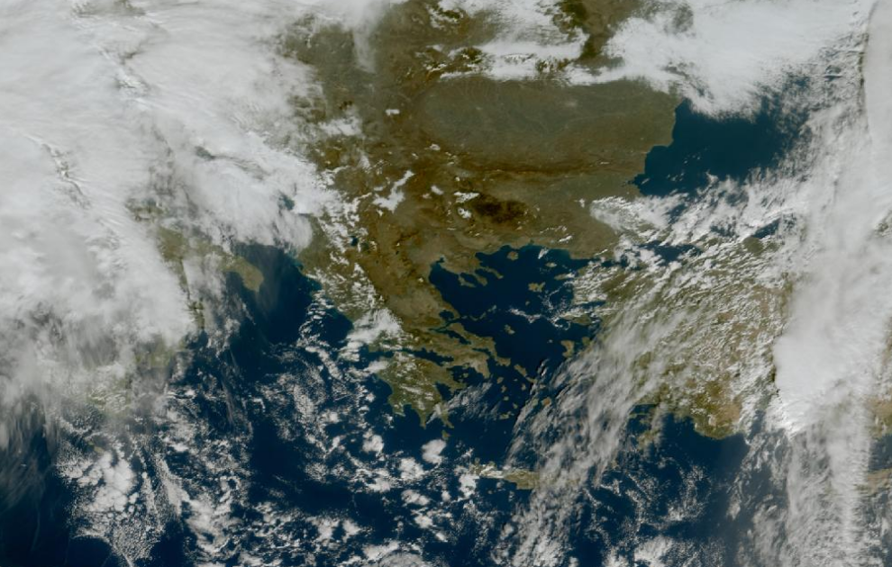 Τελευταία δορυφορική εικόνα νεφοκάλυψης