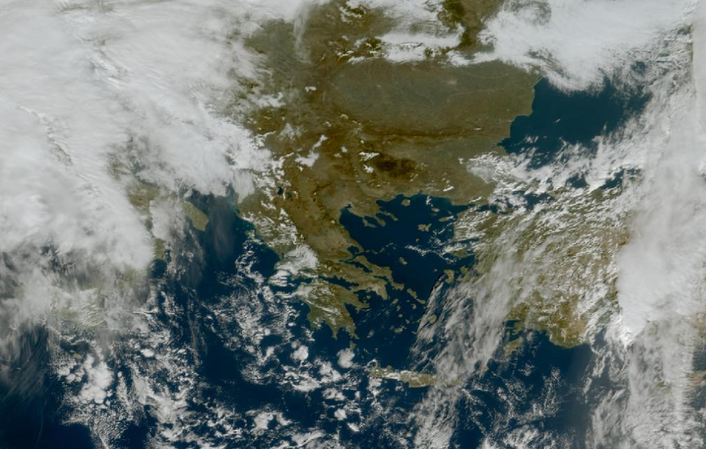 Τελευταία δορυφορική εικόνα νεφοκάλυψης