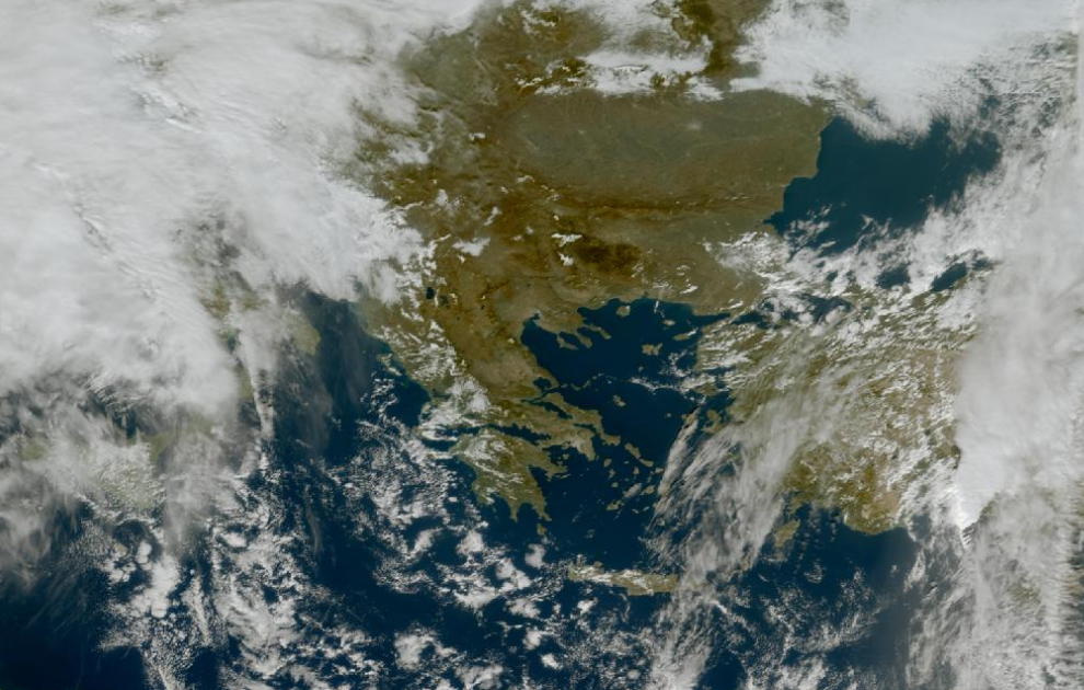 Τελευταία δορυφορική εικόνα νεφοκάλυψης