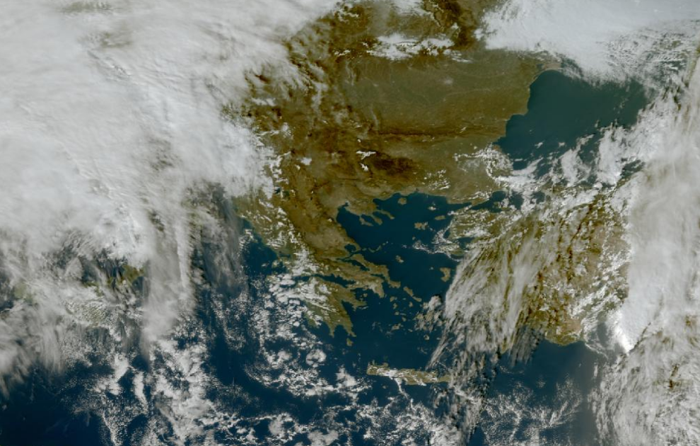 Τελευταία δορυφορική εικόνα νεφοκάλυψης