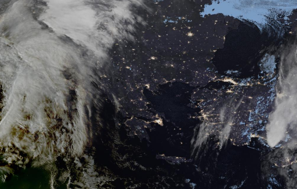 Τελευταία δορυφορική εικόνα νεφοκάλυψης