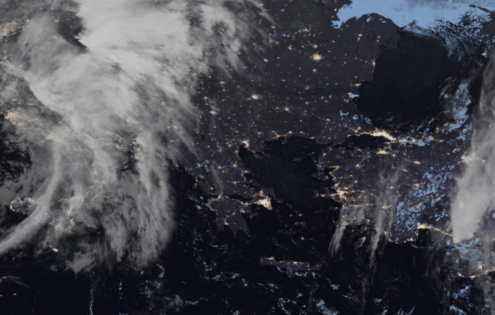 Τελευταία δορυφορική εικόνα νεφοκάλυψης